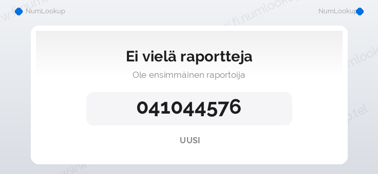 Numerotiedot numerolle 041044576