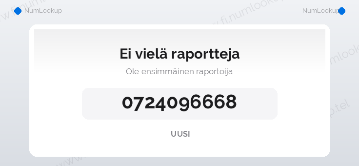 Numerotiedot numerolle 0724096668