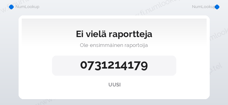 Numerotiedot numerolle 0731214179