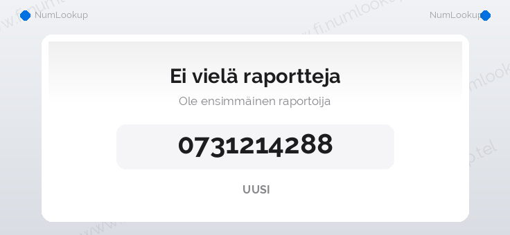 Numerotiedot numerolle 0731214288