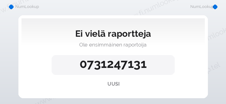 Numerotiedot numerolle 0731247131