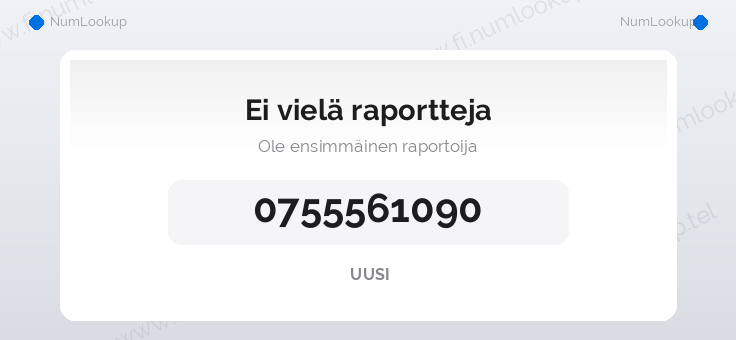 Numerotiedot numerolle 0755561090