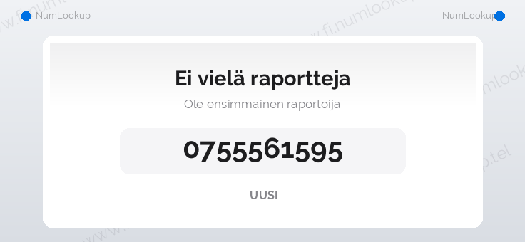 Numerotiedot numerolle 0755561595