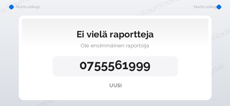 Numerotiedot numerolle 0755561999