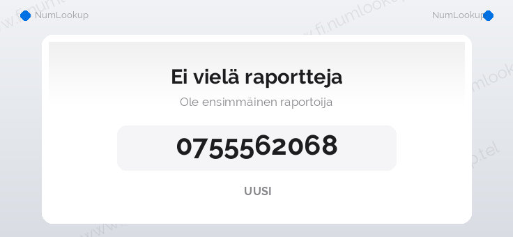 Numerotiedot numerolle 0755562068