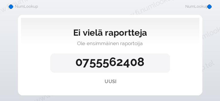 Numerotiedot numerolle 0755562408