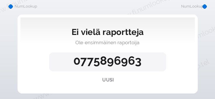 Numerotiedot numerolle 0775896963