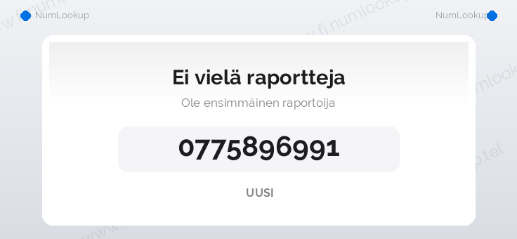 Numerotiedot numerolle 0775896991