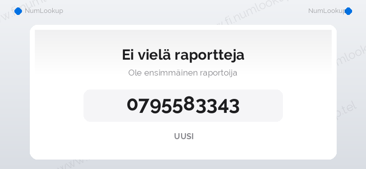 Numerotiedot numerolle 0795583343