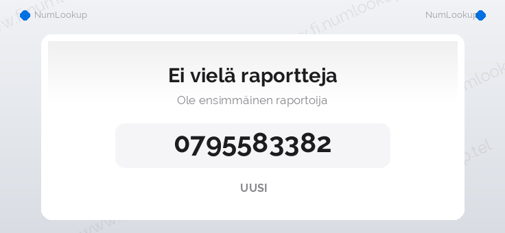 Numerotiedot numerolle 0795583382
