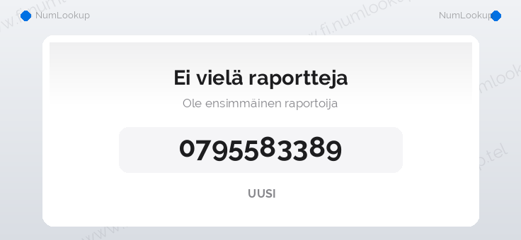 Numerotiedot numerolle 0795583389