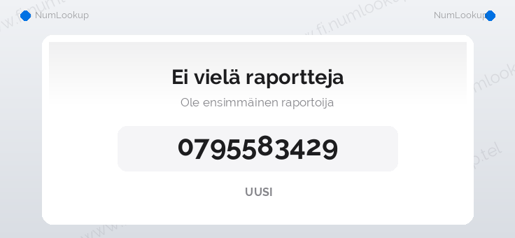 Numerotiedot numerolle 0795583429