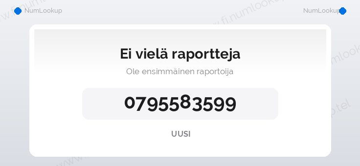Numerotiedot numerolle 0795583599