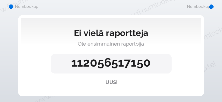 Numerotiedot numerolle 112056517150