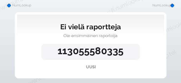 Numerotiedot numerolle 113055580335