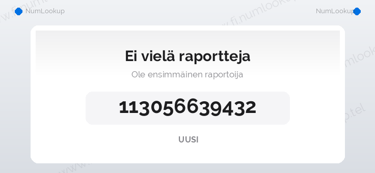 Numerotiedot numerolle 113056639432