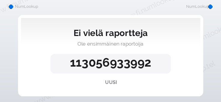 Numerotiedot numerolle 113056933992
