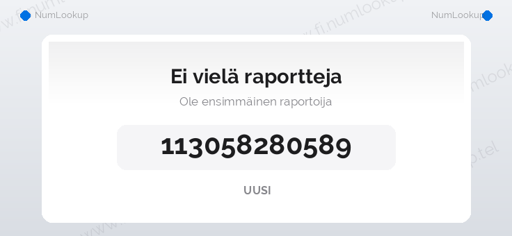 Numerotiedot numerolle 113058280589