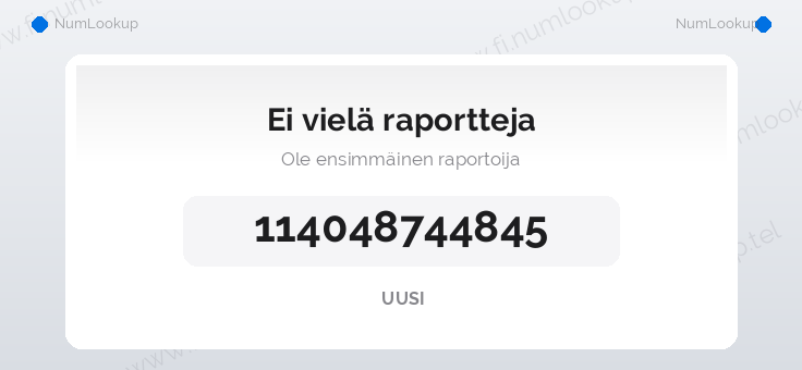 Numerotiedot numerolle 114048744845