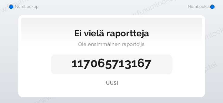 Numerotiedot numerolle 117065713167