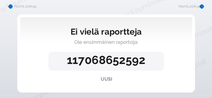 Numerotiedot numerolle 117068652592
