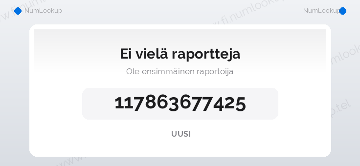 Numerotiedot numerolle 117863677425
