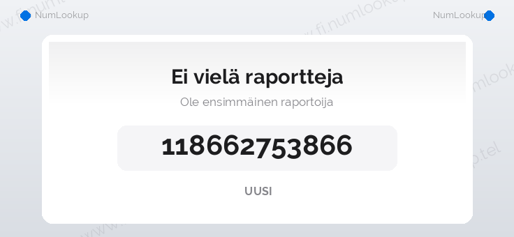 Numerotiedot numerolle 118662753866