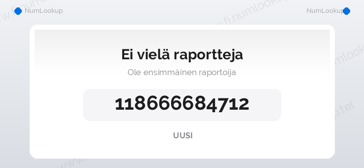 Numerotiedot numerolle 118666684712