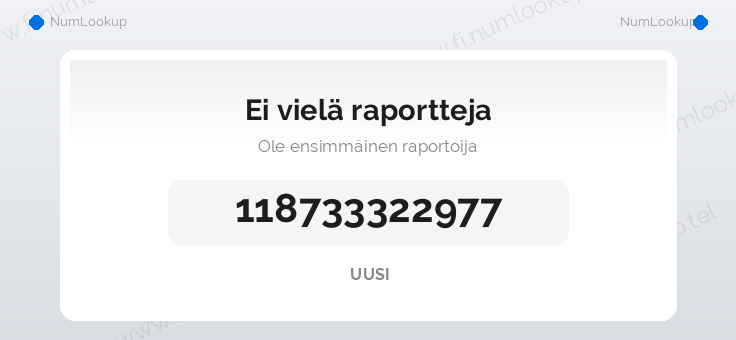 Numerotiedot numerolle 118733322977