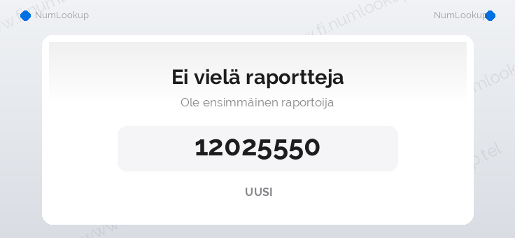 Numerotiedot numerolle 12025550