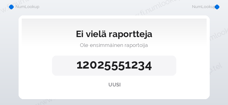 Numerotiedot numerolle 12025551234