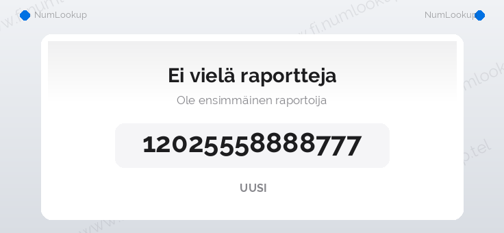 Numerotiedot numerolle 12025558888777