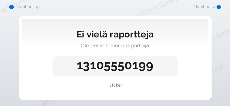 Numerotiedot numerolle 13105550199