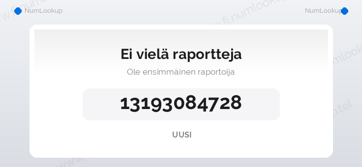 Numerotiedot numerolle 13193084728