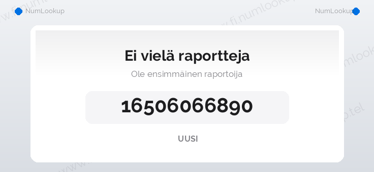 Numerotiedot numerolle 16506066890