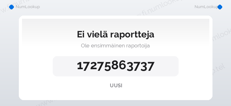 Numerotiedot numerolle 17275863737