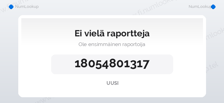 Numerotiedot numerolle 18054801317