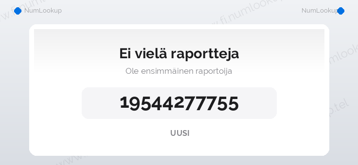 Numerotiedot numerolle 19544277755