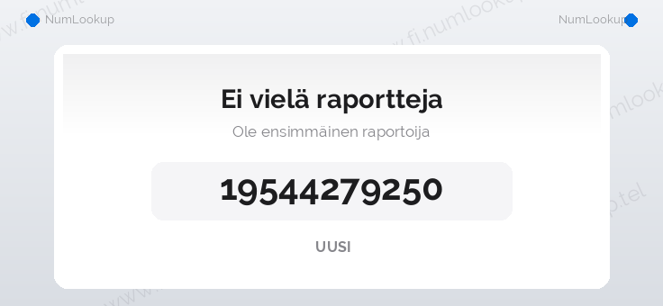 Numerotiedot numerolle 19544279250
