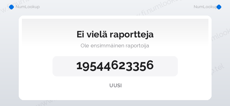 Numerotiedot numerolle 19544623356