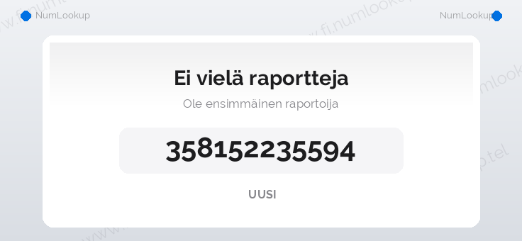 Numerotiedot numerolle +358152235594