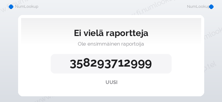 Numerotiedot numerolle +358293712999