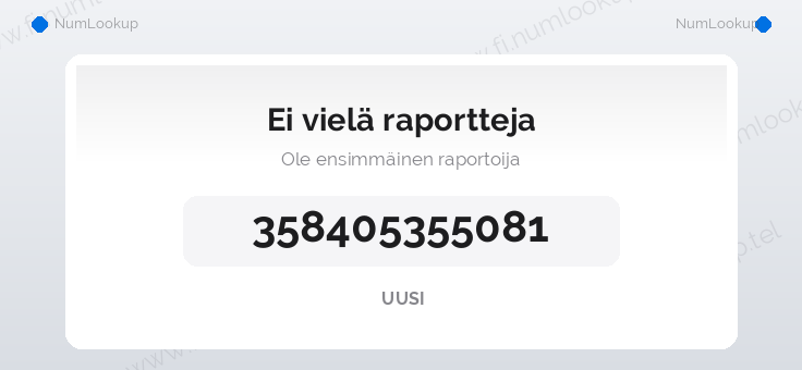 Numerotiedot numerolle +358405355081