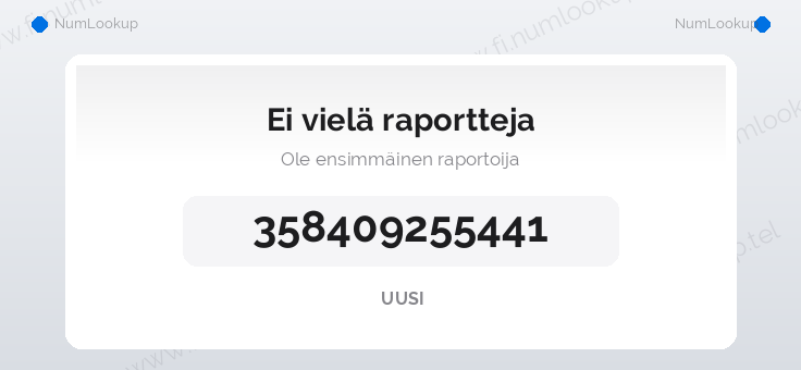 Numerotiedot numerolle +358409255441