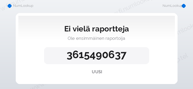 Numerotiedot numerolle 3615490637