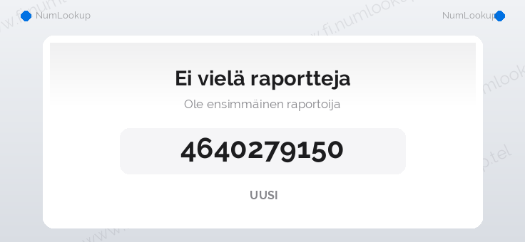 Numerotiedot numerolle 4640279150