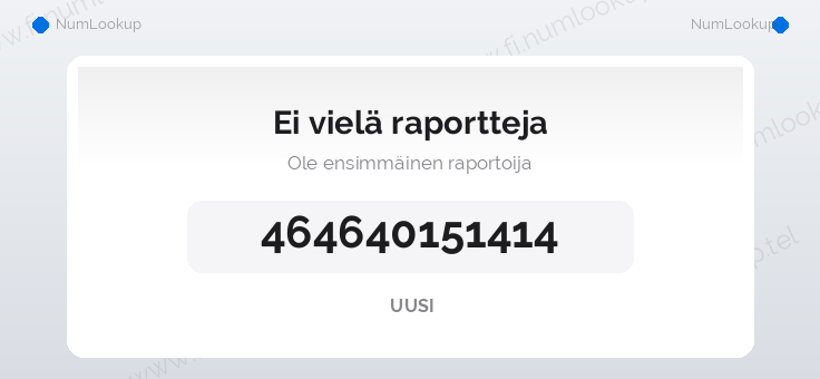 Numerotiedot numerolle 464640151414