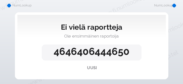 Numerotiedot numerolle 4646406444650