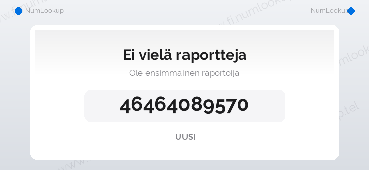 Numerotiedot numerolle 46464089570