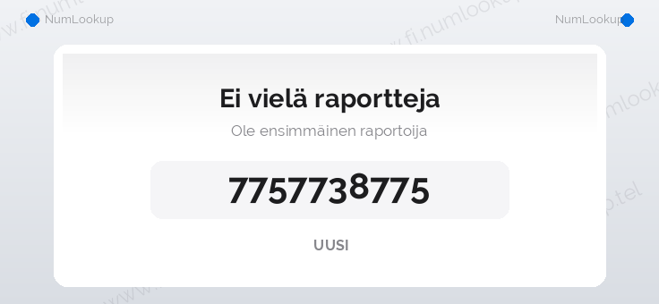 Numerotiedot numerolle 7757738775